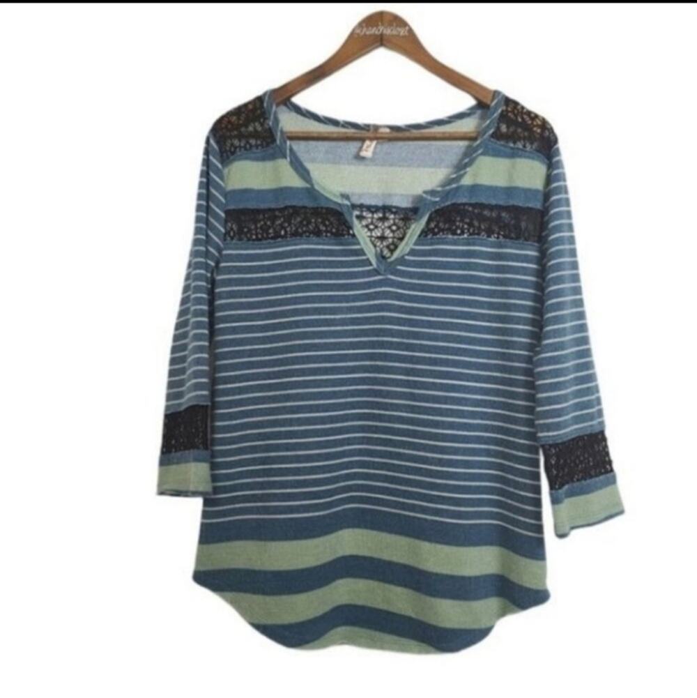 Free People We The Free Lace V Neck Top